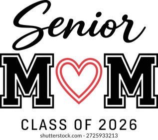 Tipografia Mãe Sênior com Coração - Classe de 2026