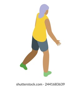 Senior play basketball icon isometric vector. Sport workout. Sports training