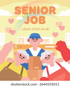 Recrutamento Sênior, Ilustração de Cargo Sênior