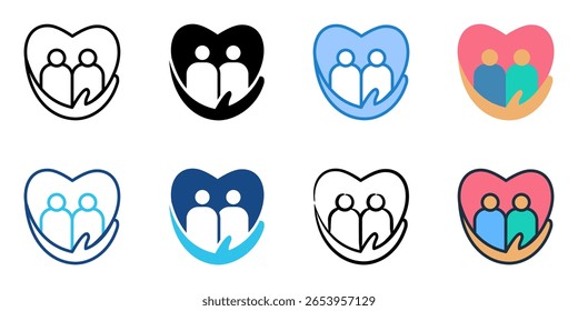 Conjunto de iconos de seguridad senior colección de estilo múltiple 

