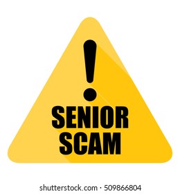 Senior Scam Hazard Sign Illustration