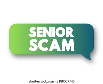 Senior Scam Text Message Bubble, Concept Background