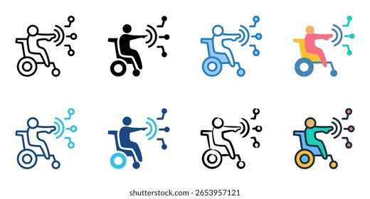 Senior Technology icon set multiple style collection 
