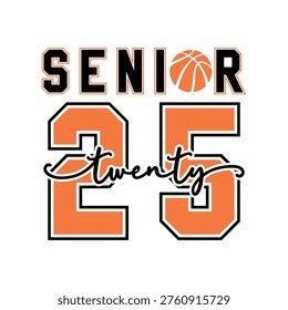 Senior twenty five typhography t shirtdesign.eps