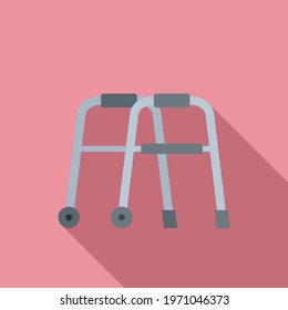 Senior walker icon. Flat illustration of Senior walker vector icon for web design