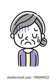 Senior woman: depressed, sad