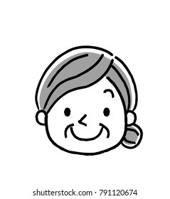 Senior woman: face, facial expression