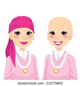 Senior woman happy smiling and positive after surviving cancer and suffering hair loss due to chemotherapy treatment