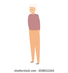 Senior woman icon cartoon vector. Grandma lady. Old people