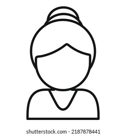Senior woman icon outline vector. Stage people. Adult life