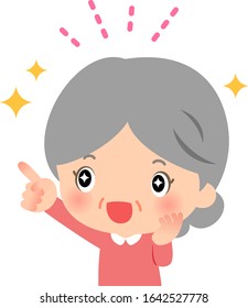 Senior woman with a positive expression looking far away