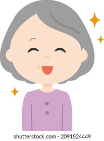 Senior woman with a smile.