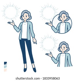 Senior woman in a suit with Manipulating light images.
It's vector art so it's easy to edit.
