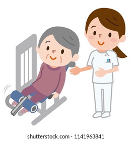Senior women exercising fitness