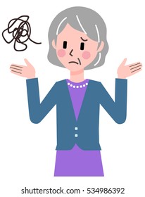 Senior women's gesture