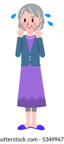 Senior women's gesture