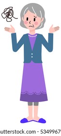 Senior women's gesture