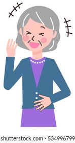 Senior women's gesture