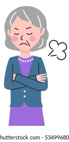 Senior women's gesture