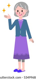 Senior women's gesture