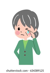 Senior women's gesture