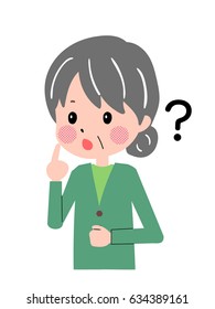 Senior women's gesture