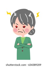 Senior women's gesture