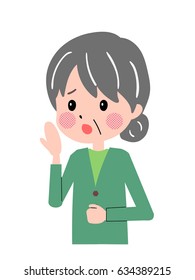 Senior women's gesture