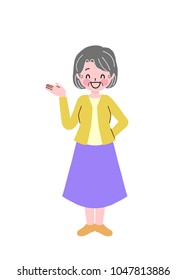 Senior women's gesture illustration