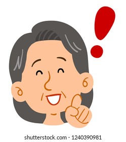 
Senior women's resolution facial expression