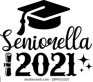Seniorella 2021, School Graduate Vector File