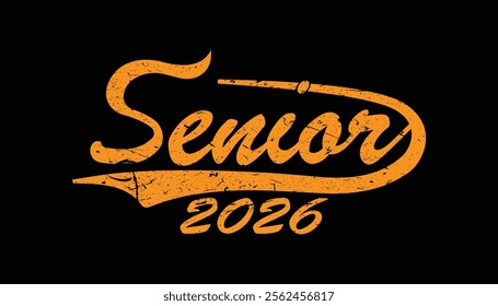 Seniors 2026 Vector: Editable Class of 2026 Typography Design for T-Shirts, Events, and Graduation Celebrations