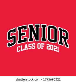 Seniors Class Of 2021 Vector, T shirt Design