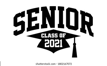 Seniors Class Of 2021 Vector, Tshirt Design White Background 