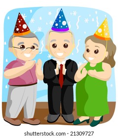 Seniors Party - Vector