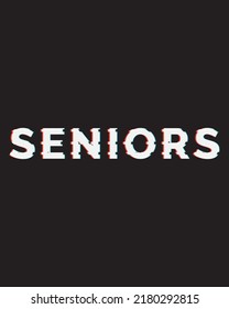 Seniors t-shirt design beautiful vector