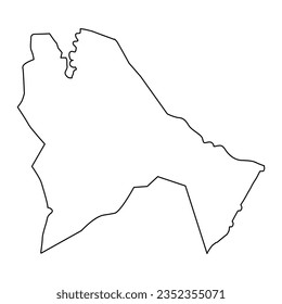 Sennar State map, administrative division of Sudan. Vector illustration.