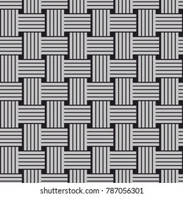 Sennit twist seamless vector pattern. Geometric repeating background.