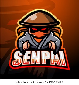 Senpai mascot esport logo design