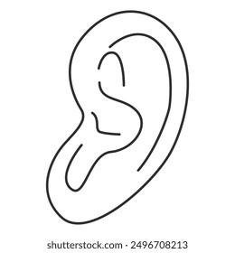 sense of hearing. ear icon vector