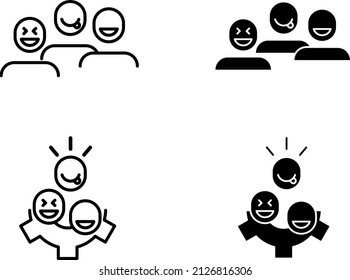 Sense of humour icon	
, vector illustration
