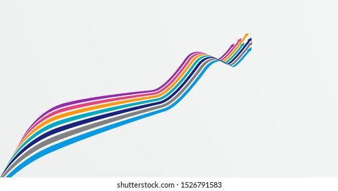 Sense of perspective arrows, growth meaning.