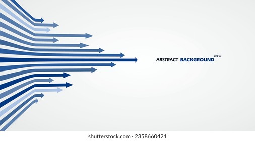 Sense of perspective arrows, vector illustration.