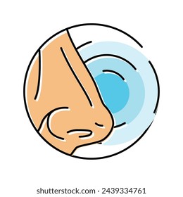 sense smell color icon vector. sense smell sign. isolated symbol illustration
