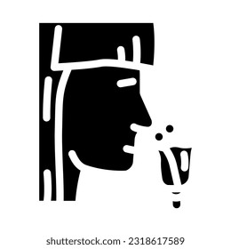 sense smell glyph icon vector. sense smell sign. isolated symbol illustration