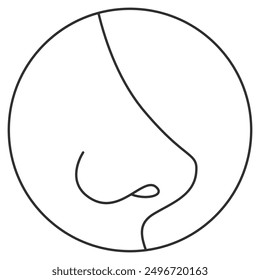 sense of smell. nose icon design