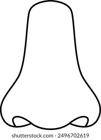 sense of smell. nose icon vector