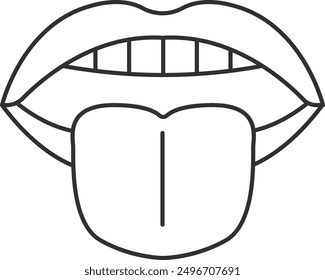 sense of taste. tongue icon vector