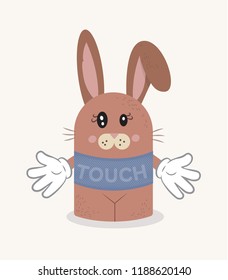 Sense of Touch Bunny Illustration