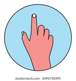 Sense of touch. finger icon